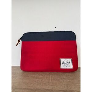Herschel Supply Co Laptop Sleeve Red Navy Colorblock Padded Case Zippered